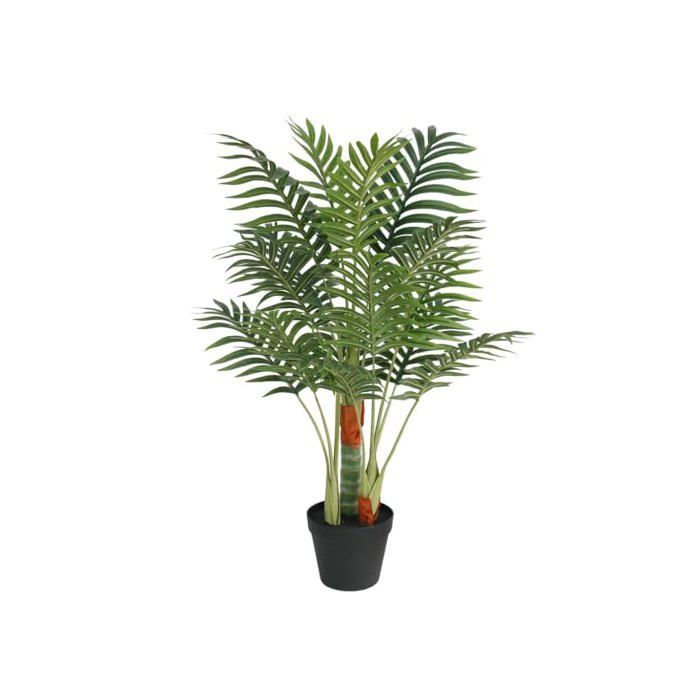 Kunstig palme med 3 stammer - vidaXL - 85 cm - Grøn - PP - Indvendig tråd - Stabil potte - Lav vedligeholdelse