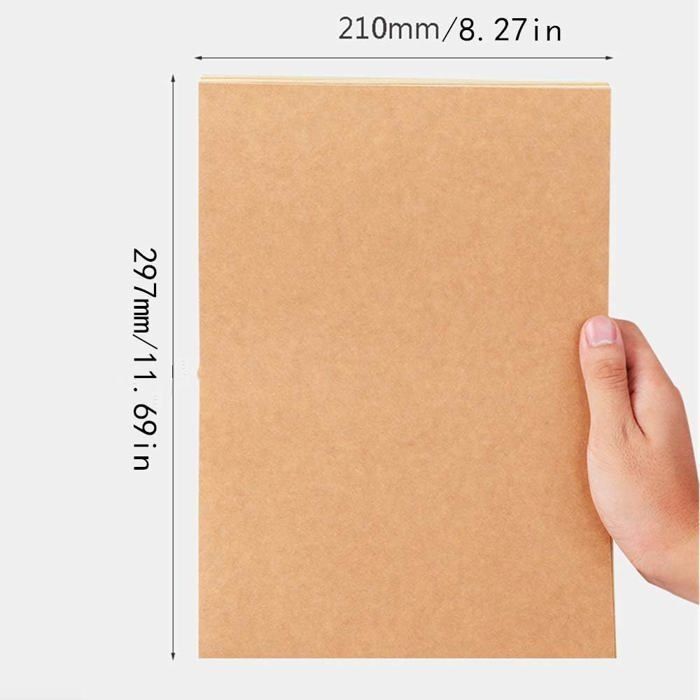 100 Sheets of A4 Self-Adhesive Kraft Paper, 80g Printable Paper for Laser and Inkjet Printers
