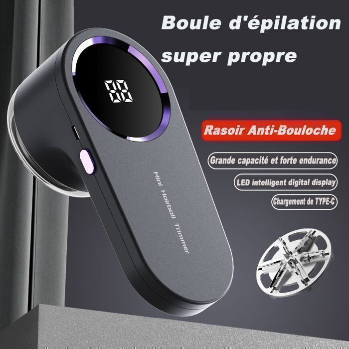 Rasoir Anti Bouloche, Anti Bouloche Appareil avec 4 Lames Remplaçables, Anti Bouloche Vetement, Rasoir Peluche Bouloche