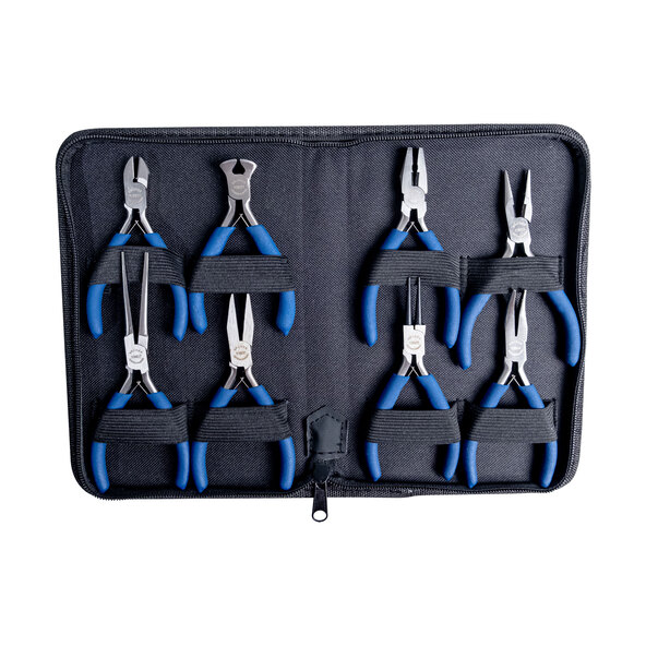 Conjunto de alicates para eletrônica, 8 peças.