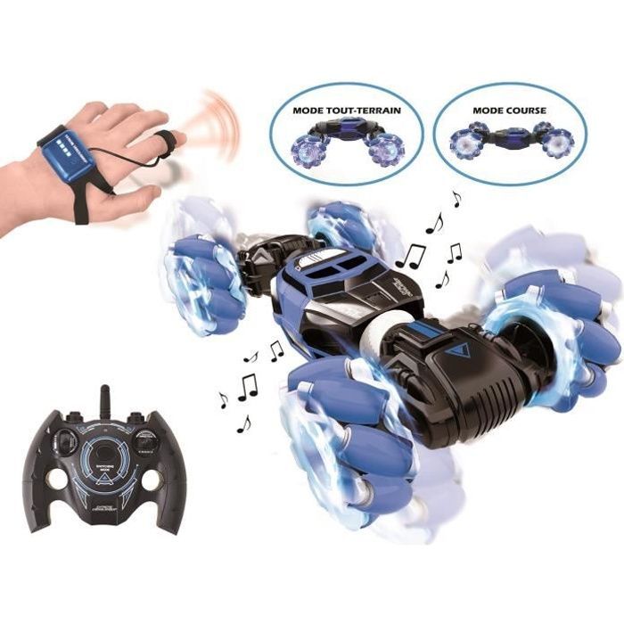 Voiture télécommandée tout-terrain LEXIBOOK - EXTRÊME CROSSLANDER® avec contrôle gestuel et effets lumineux