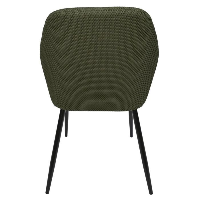 Set of 2 dining chairs in khaki 3D textured mesh fabric - ELECTRON
