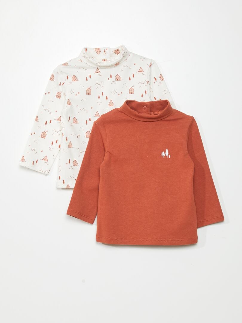 Conjunto de 2 camisetas estampadas - BRANCAS