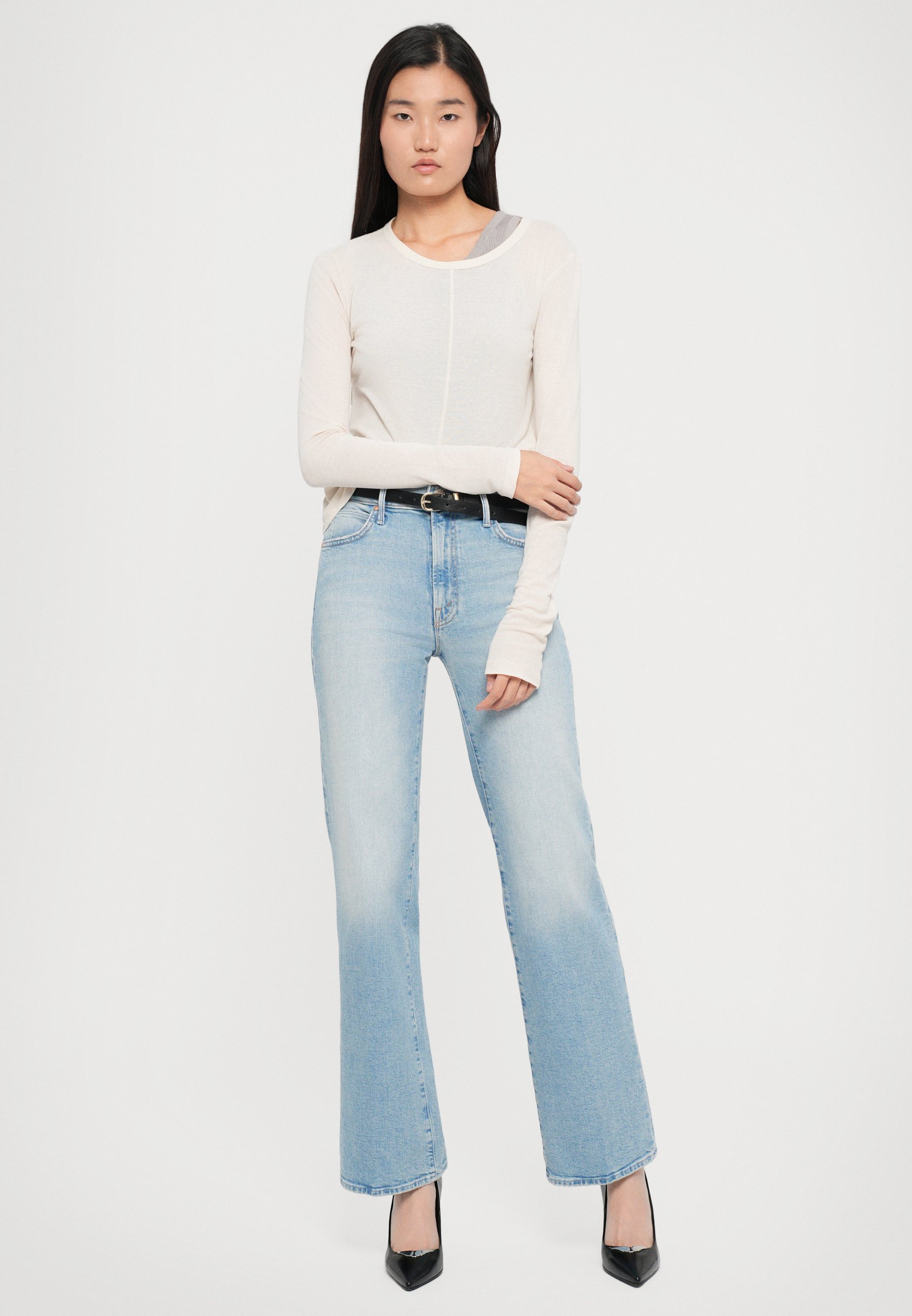 Mother THE KICK IT SUPERIOR - Jean droit - denim bleu clair