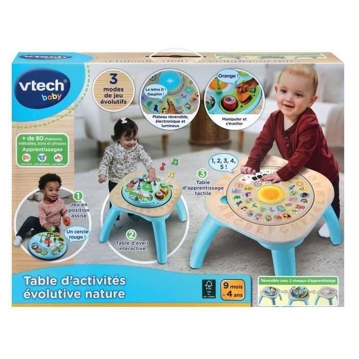 Table d'activités évolutive VTECH BABY - Nature - Jouet en bois certifié FSC® - 9 mois à 4 ans