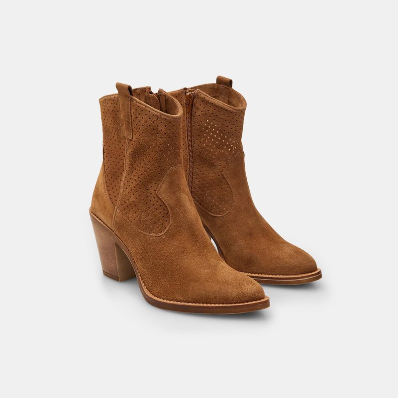 Damskie zamszowe botki typu western BATA