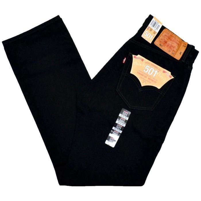 Jeans Levi's 501 Premium Straight Fit neri da uomo