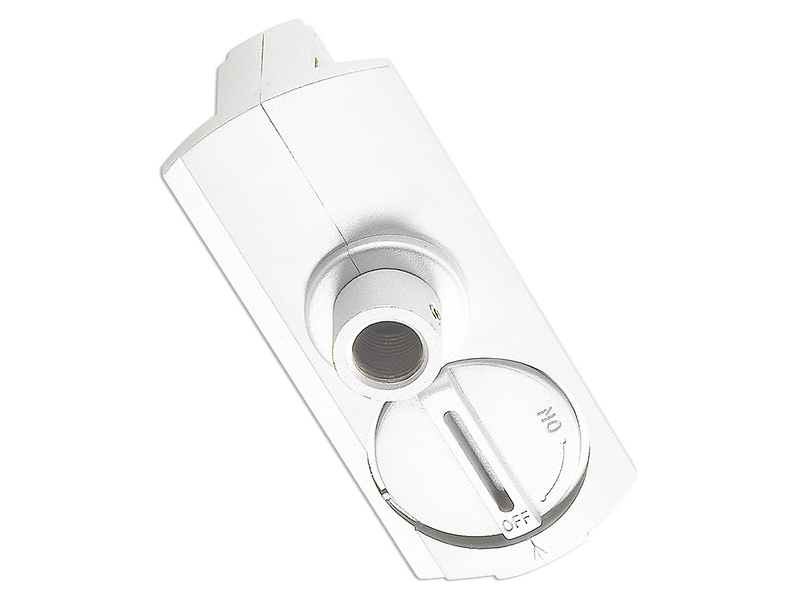 Adapter szynowy do zwisów aluminiowy biały