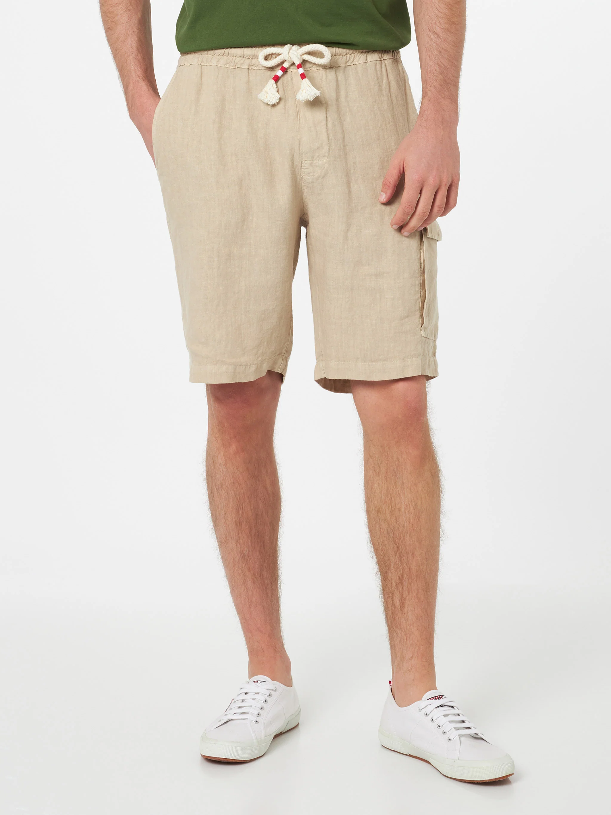 Marseille beige linnen Bermuda shorts voor heren