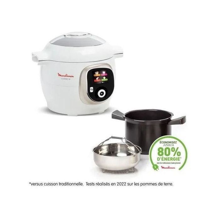 Cookéo MOULINEX - CE85BA10 - Multicuiseur intelligent - Capacité 6L - 6 programmes de cuisson - 180 recettes - 1600W