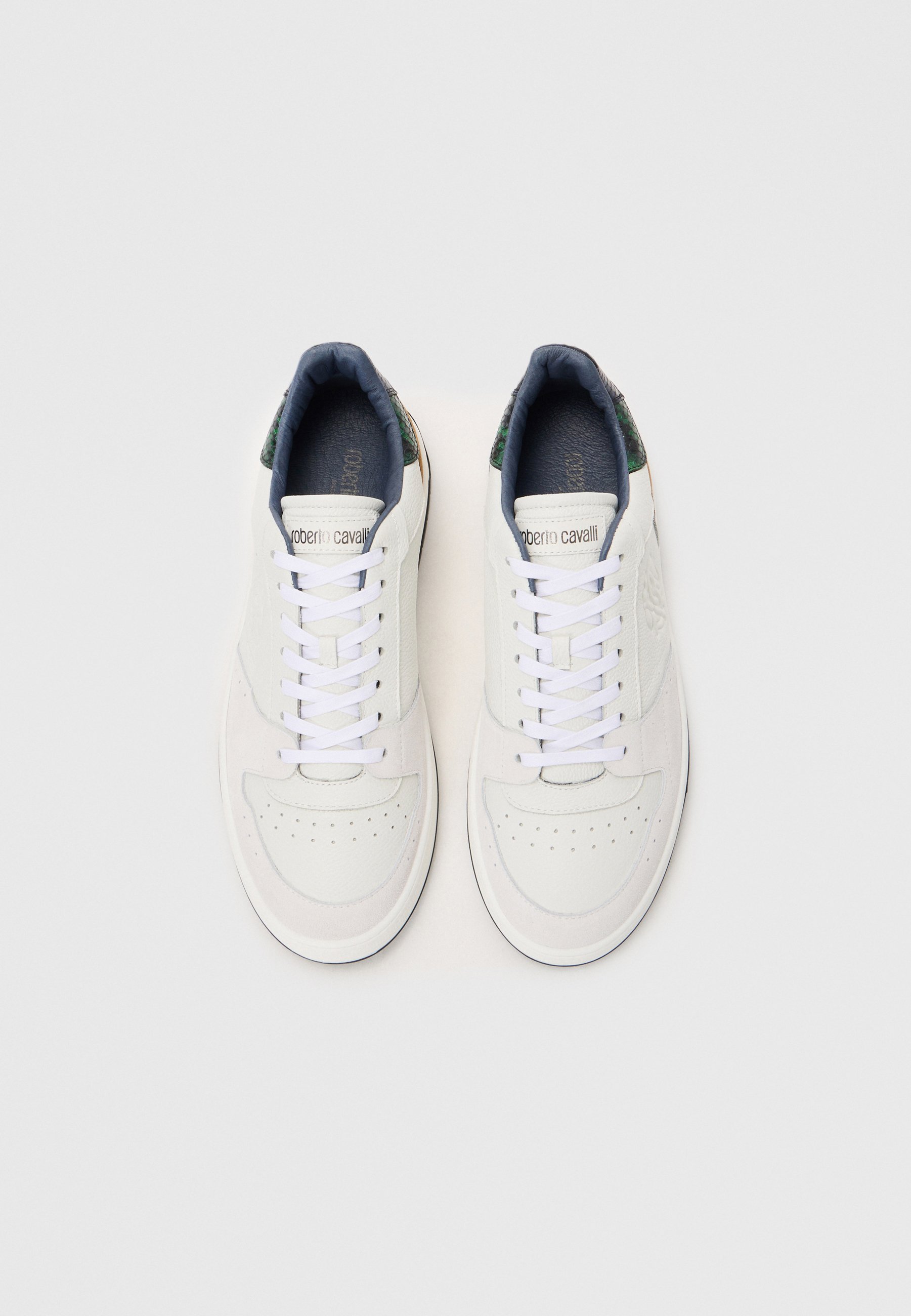 Roberto Cavalli MILANO - Sneakers - wit/karamel/blauw/groen