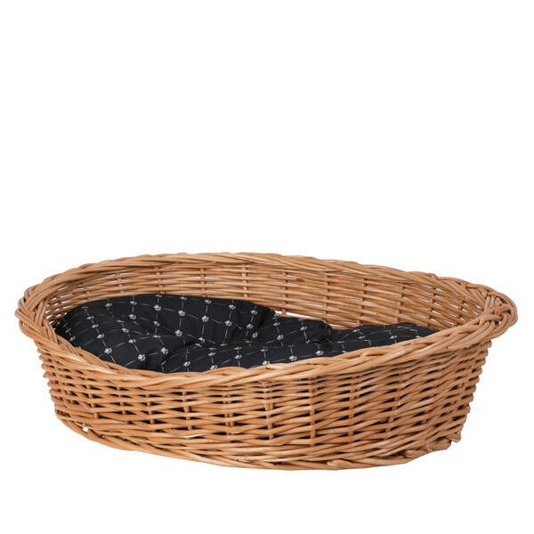 Owalne wiklinowe legowisko