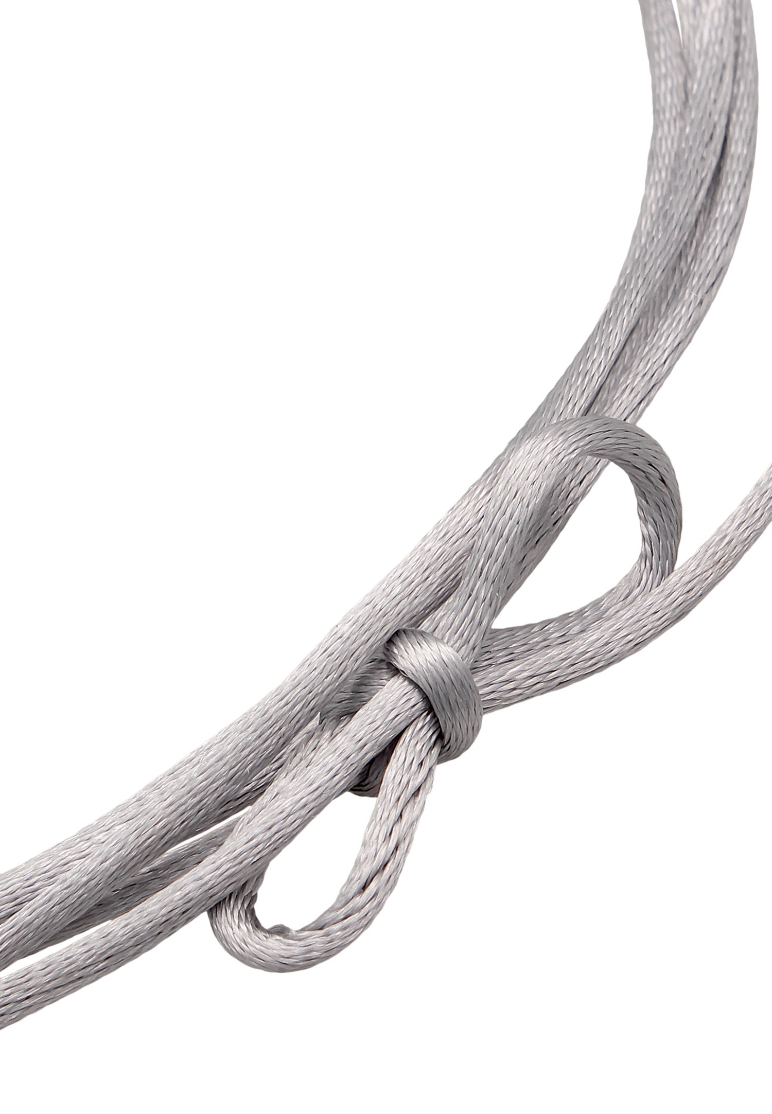 Elli Femmes Choker Goutte Pendentif avec satin gris en Argent Sterling 925