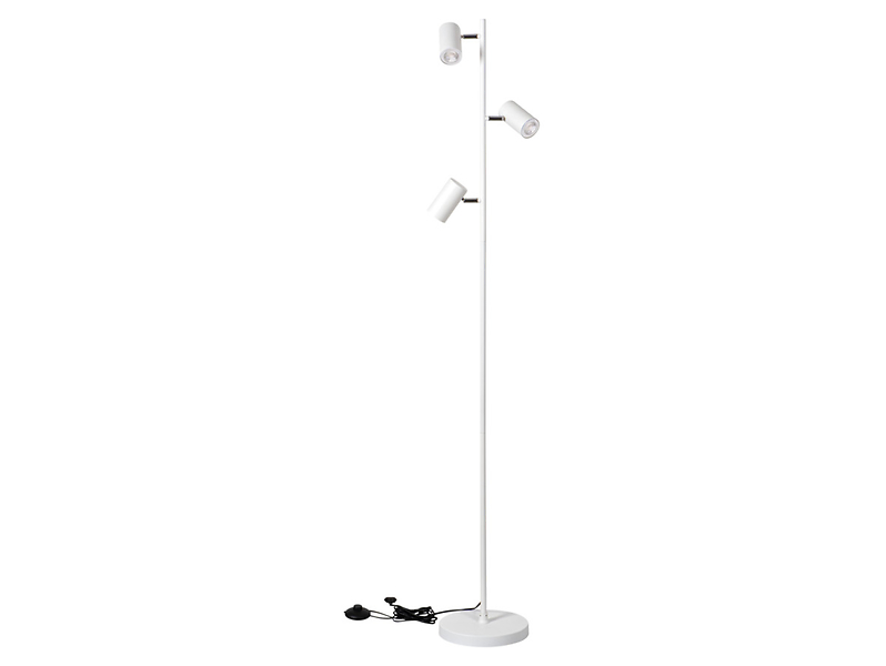 Lampa podłogowa Evalo 3-punktowa biała