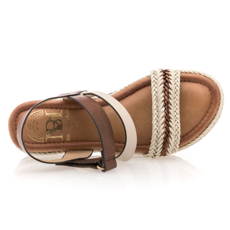 Sandalias marrones para mujer / Zapatos de punta abierta