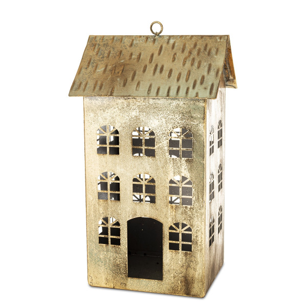 Dekoracja - metalowy domek 33x18x15 cm KEKERE