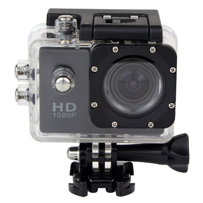 Caméra Sport Étanche 30M Caméra Action Grand Angle Photo Vidéo HD 1080P Noir 4Go YONIS