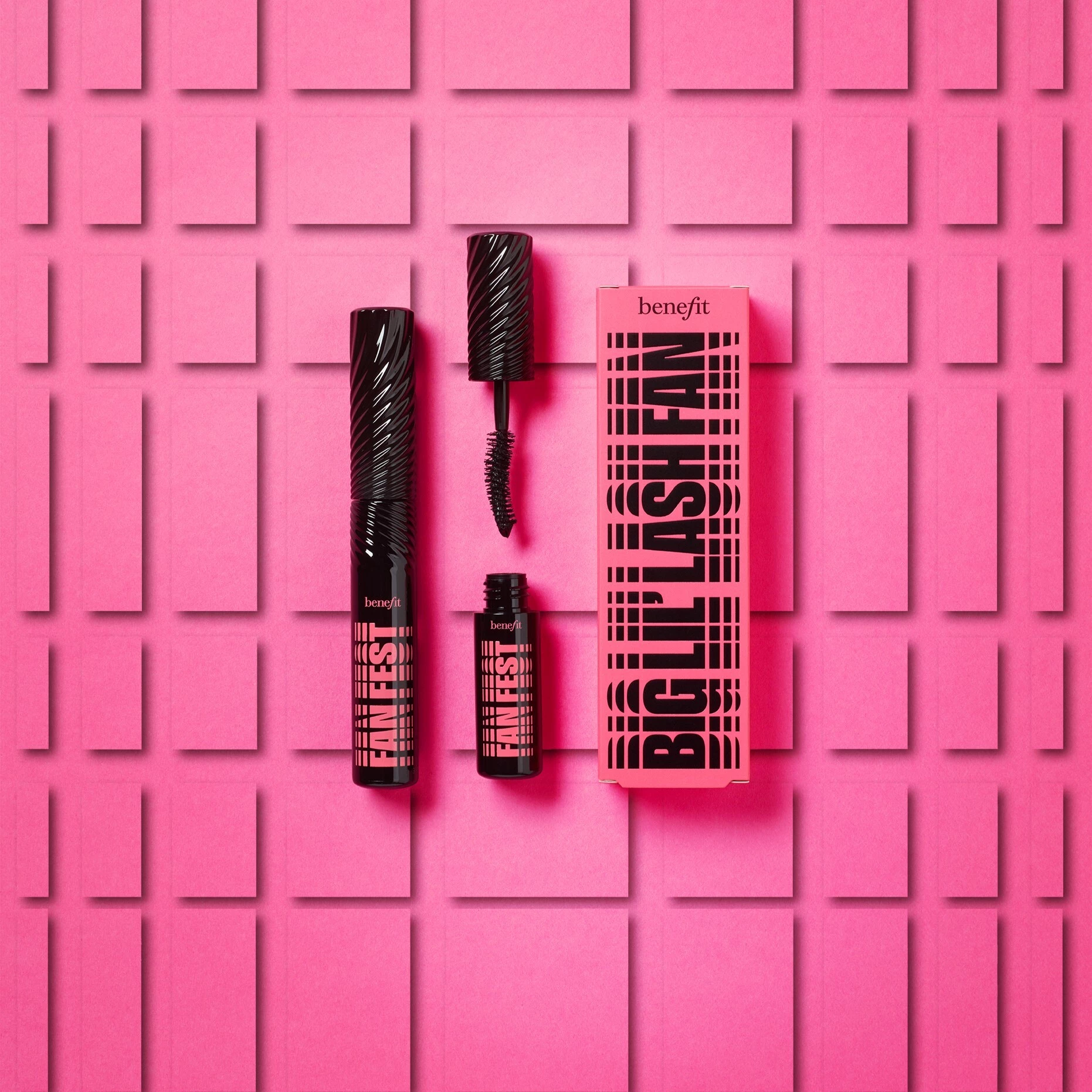 Big Lil' Lash Fan - Fan Fest Legelőző és Dúsító Szempillaspirál Duo Készlet - Benefit
