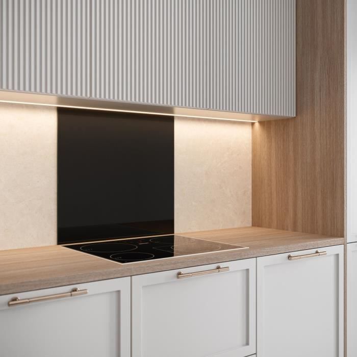 Dressoir - SAINT GOBAIN - Matzwart - Glas - 45x90