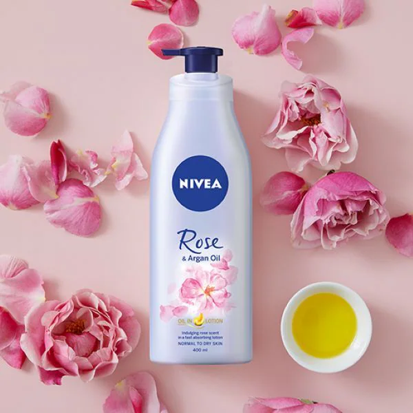 NIVEA Rózsa és Argánolaj Testápoló Normál és Száraz Bőrre 400ml