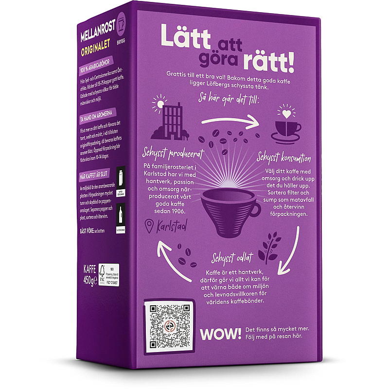 Löfbergs Koffie 450 g filtergemalen Medium Roast Löfbergs