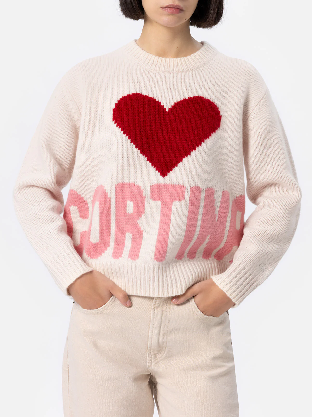 Kyla damestrui met witte Fair Isle jacquardprint (Cortina)