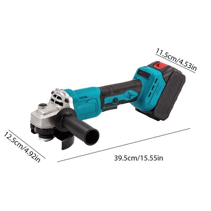 Smerigliatrice angolare - lama da taglio da 125 mm - 2 batterie da 21 V - 13000 giri/min - 3 velocità - utensile da taglio e lucidatura senza spazzole da 1000 W