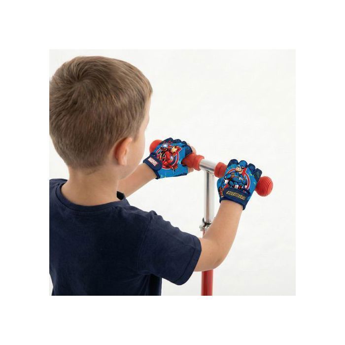 MARVEL Avengers Children's Protective Gloves for Bikes and Scooters, with Hook and Loop Fasteners, for Boys