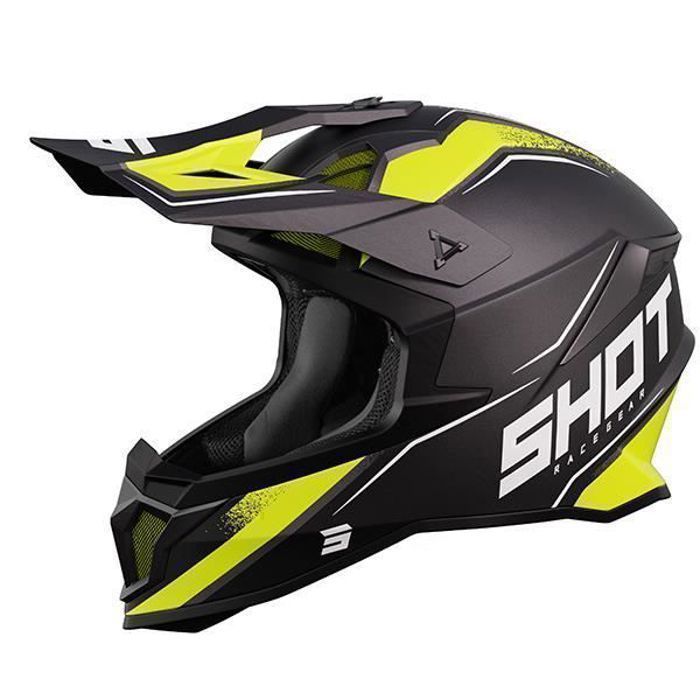 Casco Shot Lite Prism giallo neon opaco