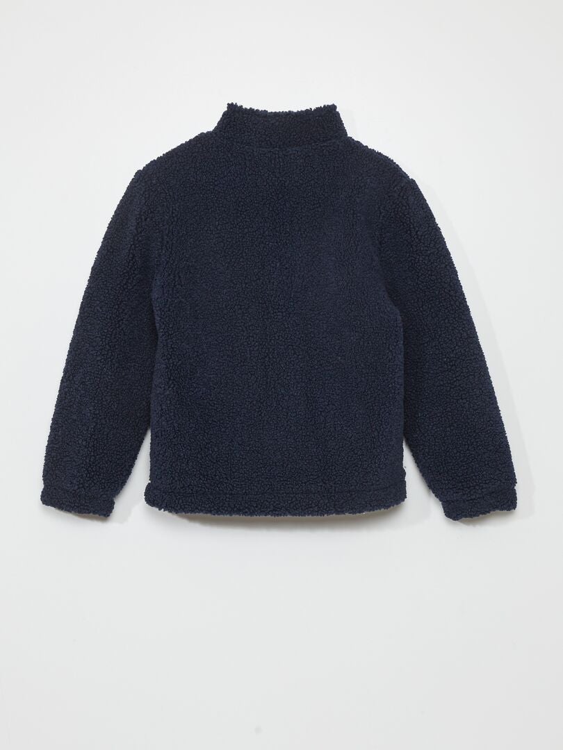 Sudadera Sherpa con cremallera - AZUL