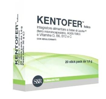 S&R PHARMACEUTICI Kentofer Folic 20 stickpack ijzer- en vitaminesupplement