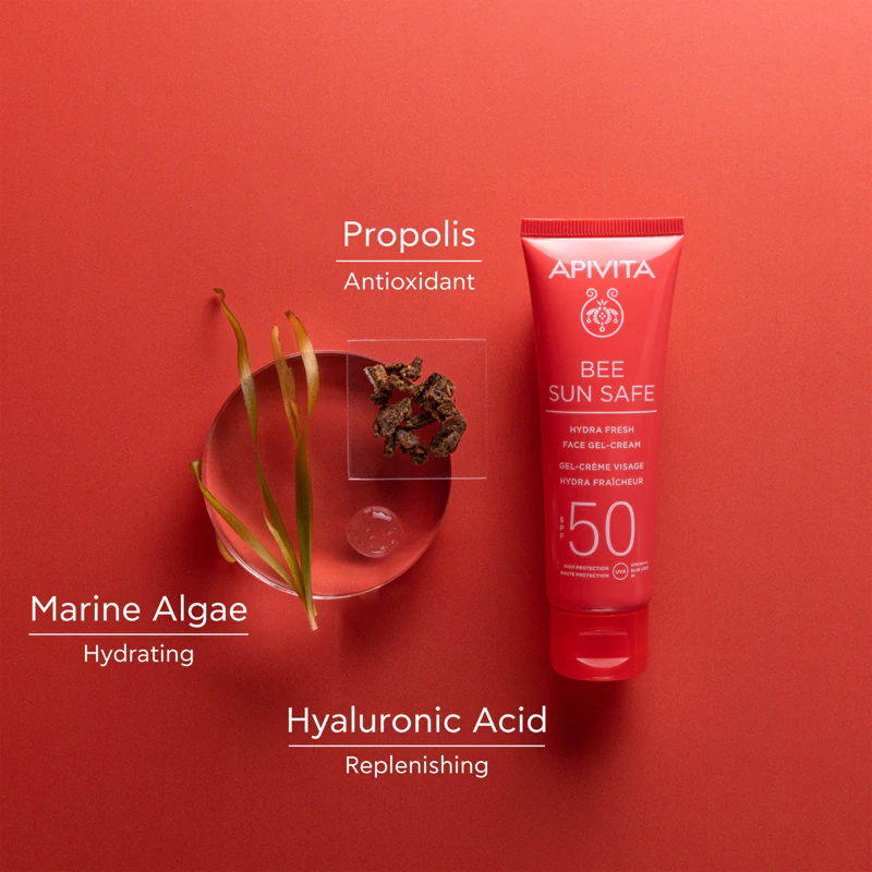 Apivita Bee Sun Safe Hydra Fresh pleťový gél-krém SPF50