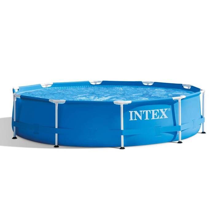 Kit de piscina tubular elevada INTEX - Estructura metálica - 305 x 76 cm - Redonda (incluye bomba y cartucho) - 28202NP
