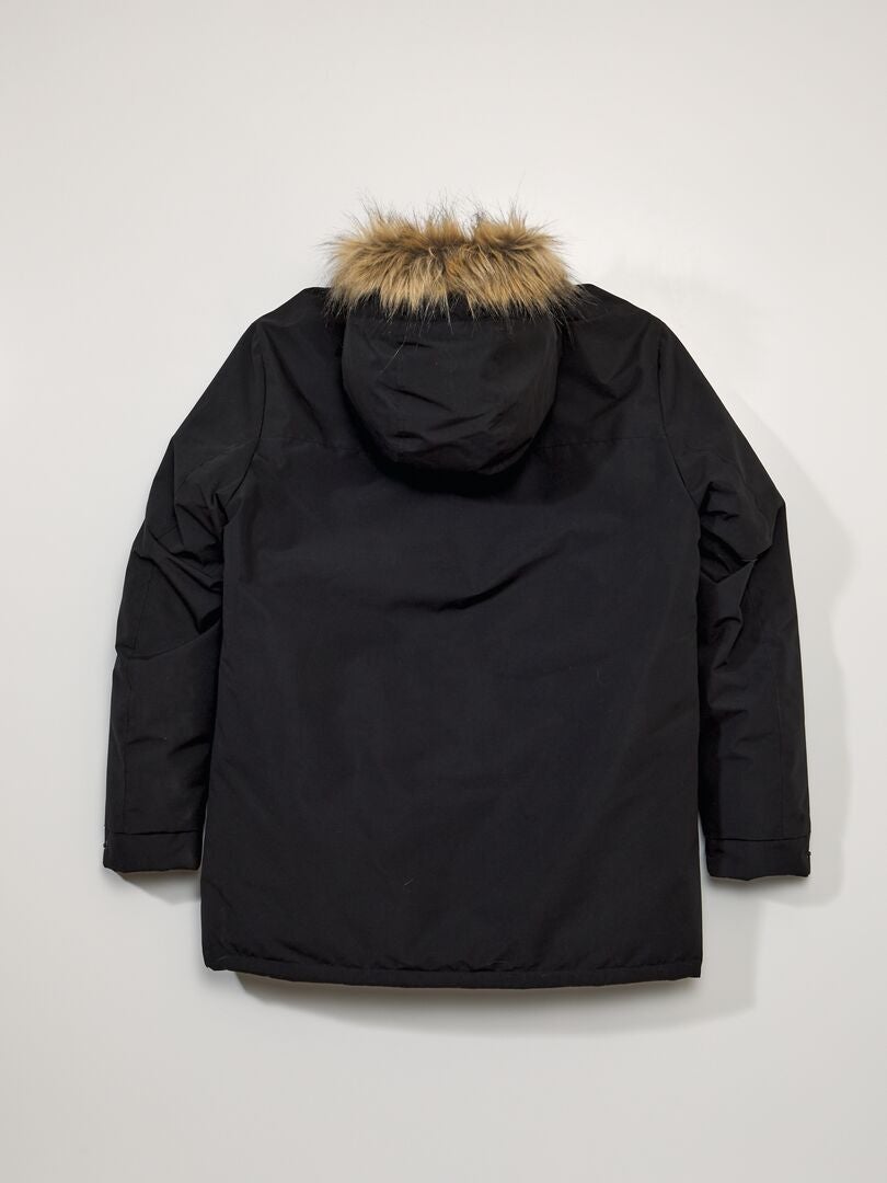 Parka 'Produkt' com Capuz - Preta