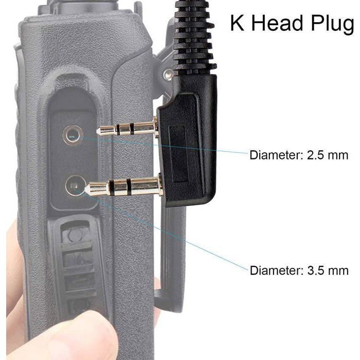 Auricular Retevis para walkie-talkie compatible con BAOFENG JUCJET RT24 RT27 RT622 RT619, auricular con tubo acústico transparente.