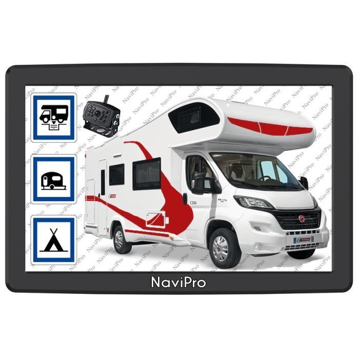GPS NaviPro 9XL de 9 pulgadas para autocaravanas con cámara de marcha atrás inalámbrica - Campings en Europa