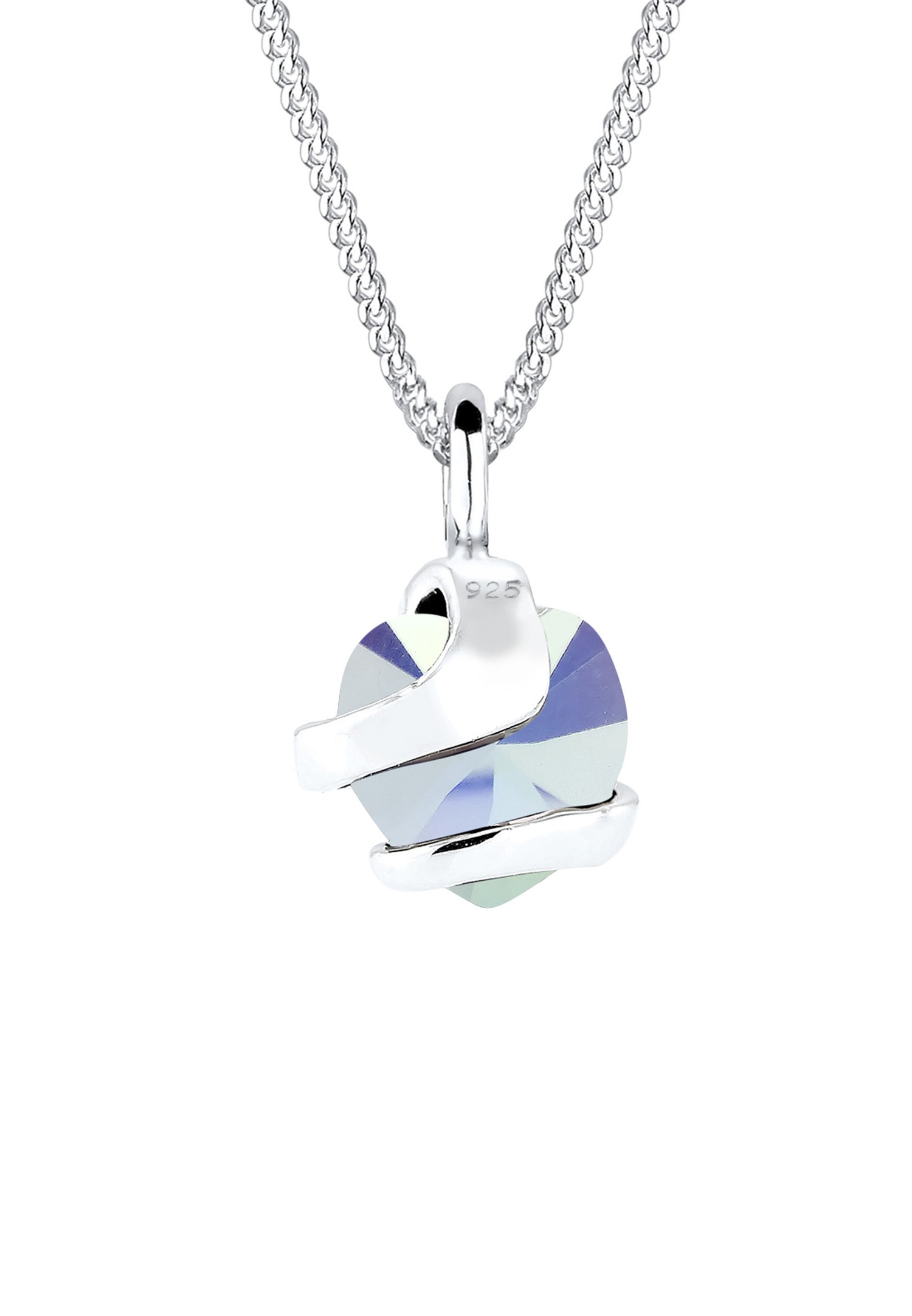 Elli Femmes pendentif cœur glamoureux avec cristaux en argent sterling 925