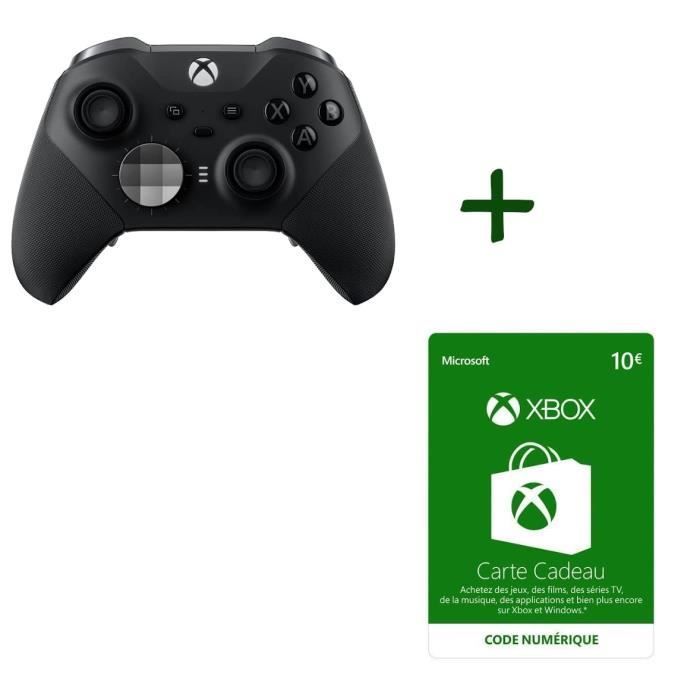 Paquete Xbox: Mando inalámbrico Xbox Elite Series 2 - Negro + 10 € de crédito para Xbox Live - Código de descarga