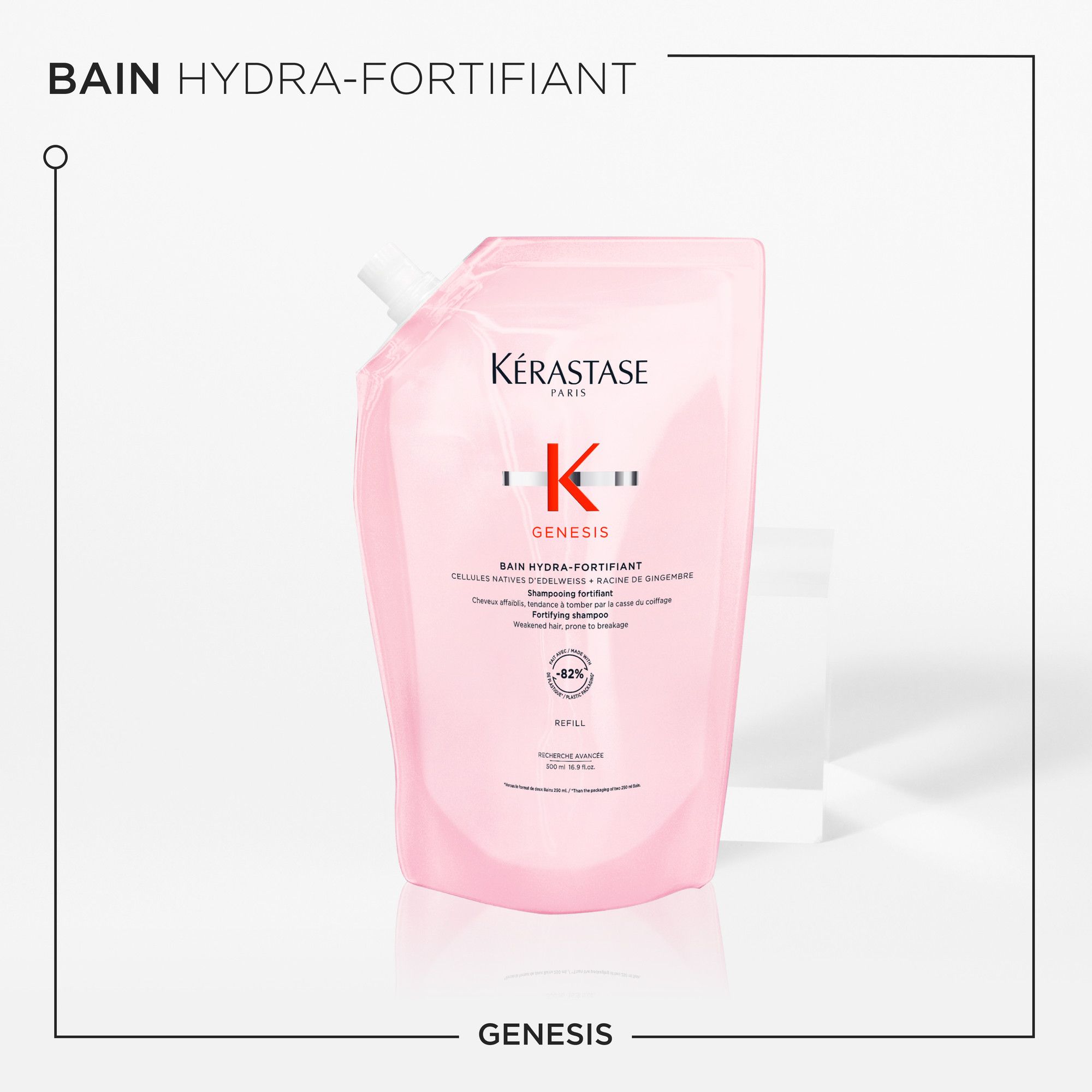 Bain Hydra-Fortifying šampon proti izpadanju las, nadomestno polnilo Šamponi za salone