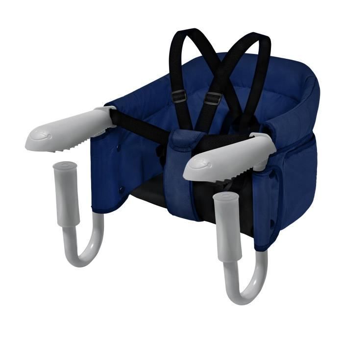 YRHOME Seggiolino da tavolo blu, pieghevole, per neonati, con borsa portaoggetti