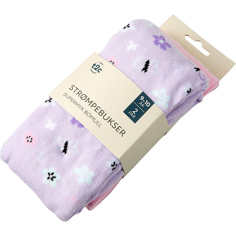 Collants Time 2 Change, lot de 2, tailles 3/4 à 9/10 ans