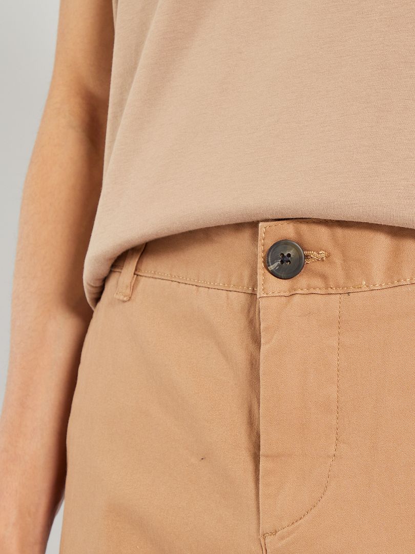 Pantalones chinos ajustados - L34 - BEIGE