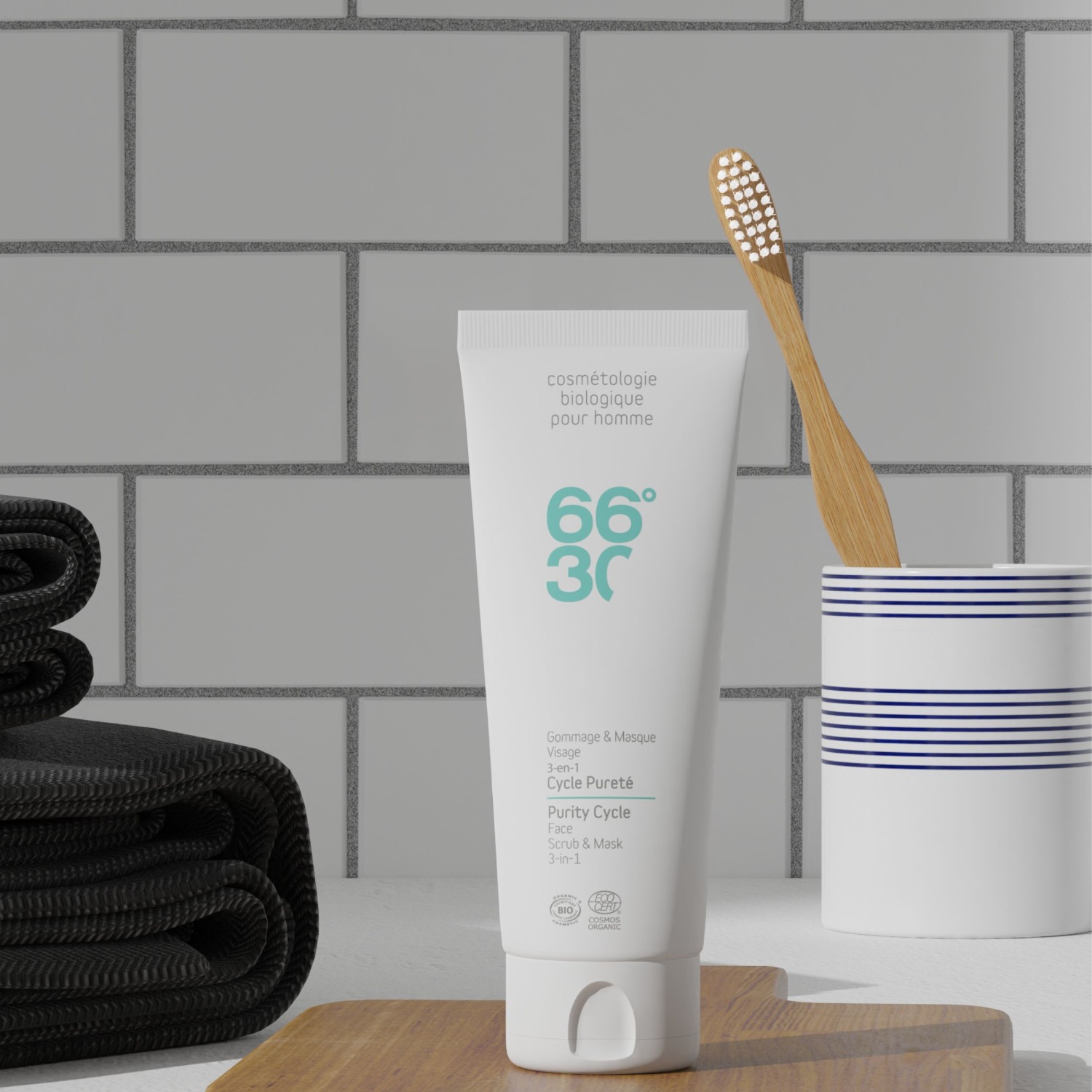 66°30 Gommage et masque visage 3-en-1