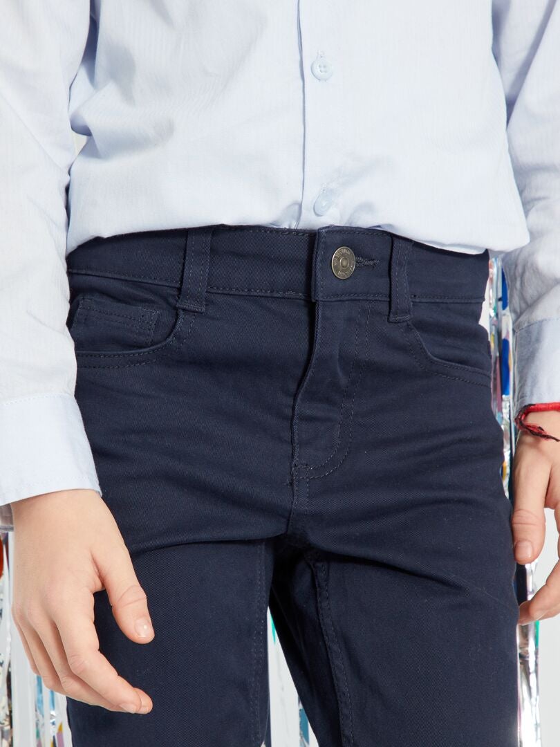 Calça skinny de cinco bolsos - azul marinho