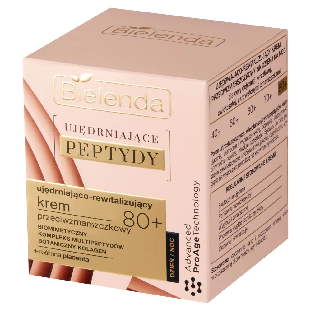 Bielenda Ujędrniające Peptydy Ujędrniająco-rewitalizujący krem przeciwzmarszczkowy 80+ dzień/noc