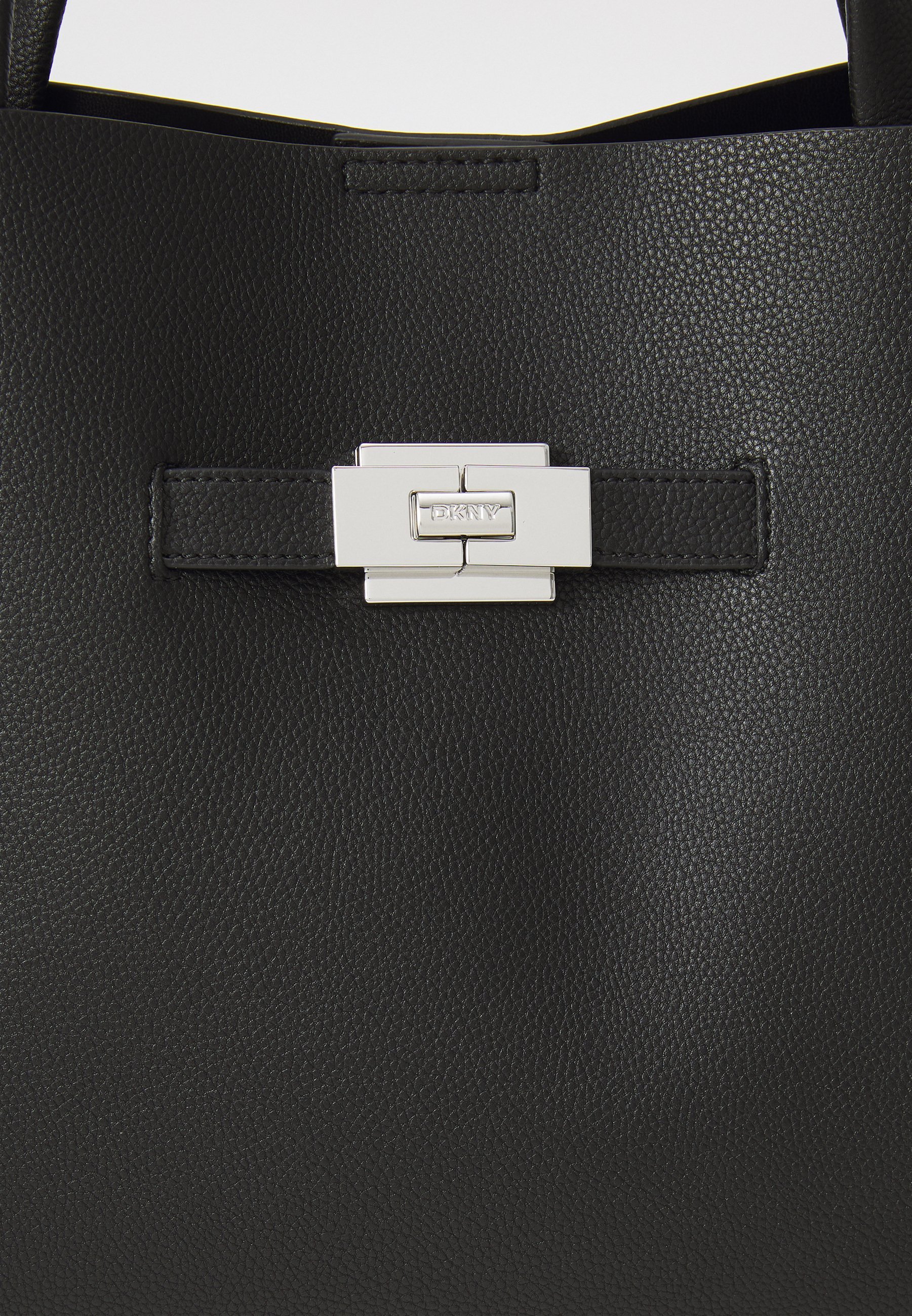 DKNY BRYAR SATCHEL - Handtasche - schwarz/silberfarben