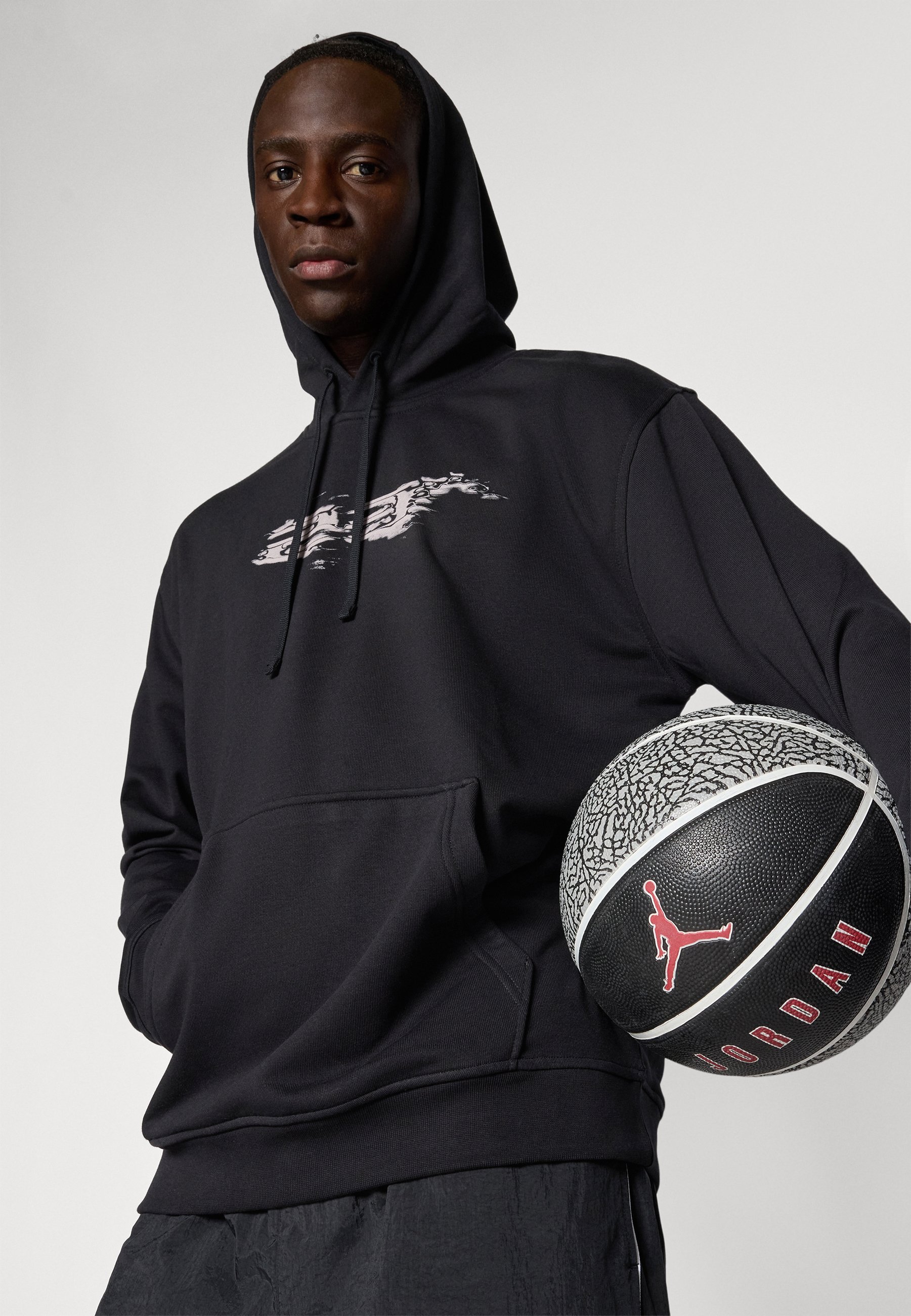 Mikina s kapucí Jordan - černá/bílá