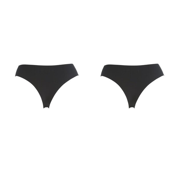 Culottes brésiliennes invisibles Kruidvat pour femmes<br>noires, taille L, lot de 2