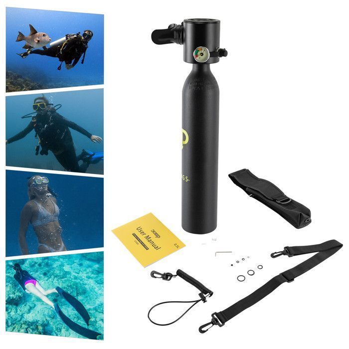 Mini Oxygen Tank for Divers - 5-10 min Diving Tank - Oxygen Cylinder for Diving, Diving Cylinder
