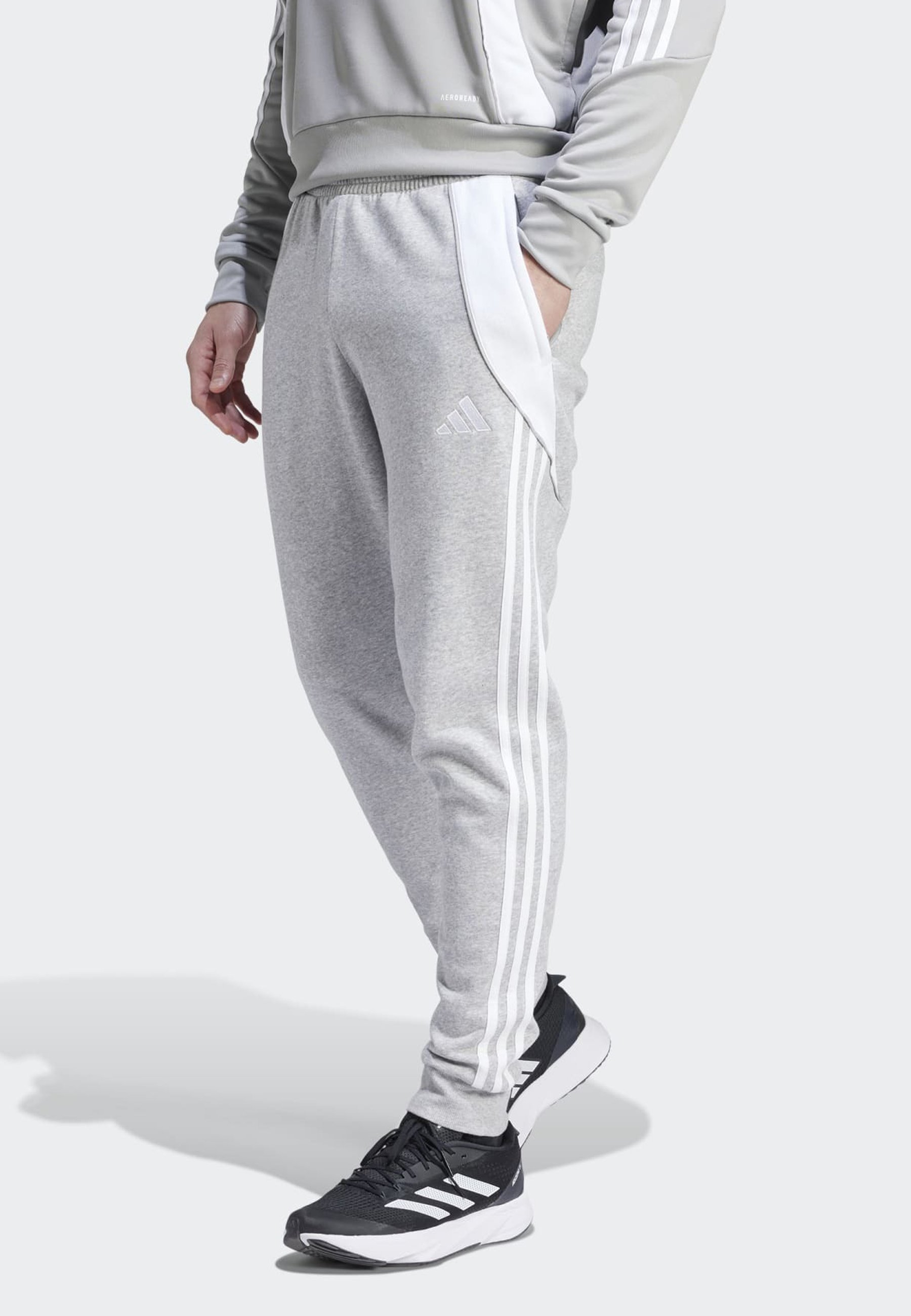 Calça de fato de treino adidas Performance TIRO 24 - cinza mesclado médio/branco
